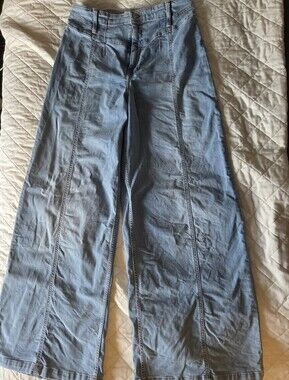 We The Free Light Wash Wide Leg Jeans
